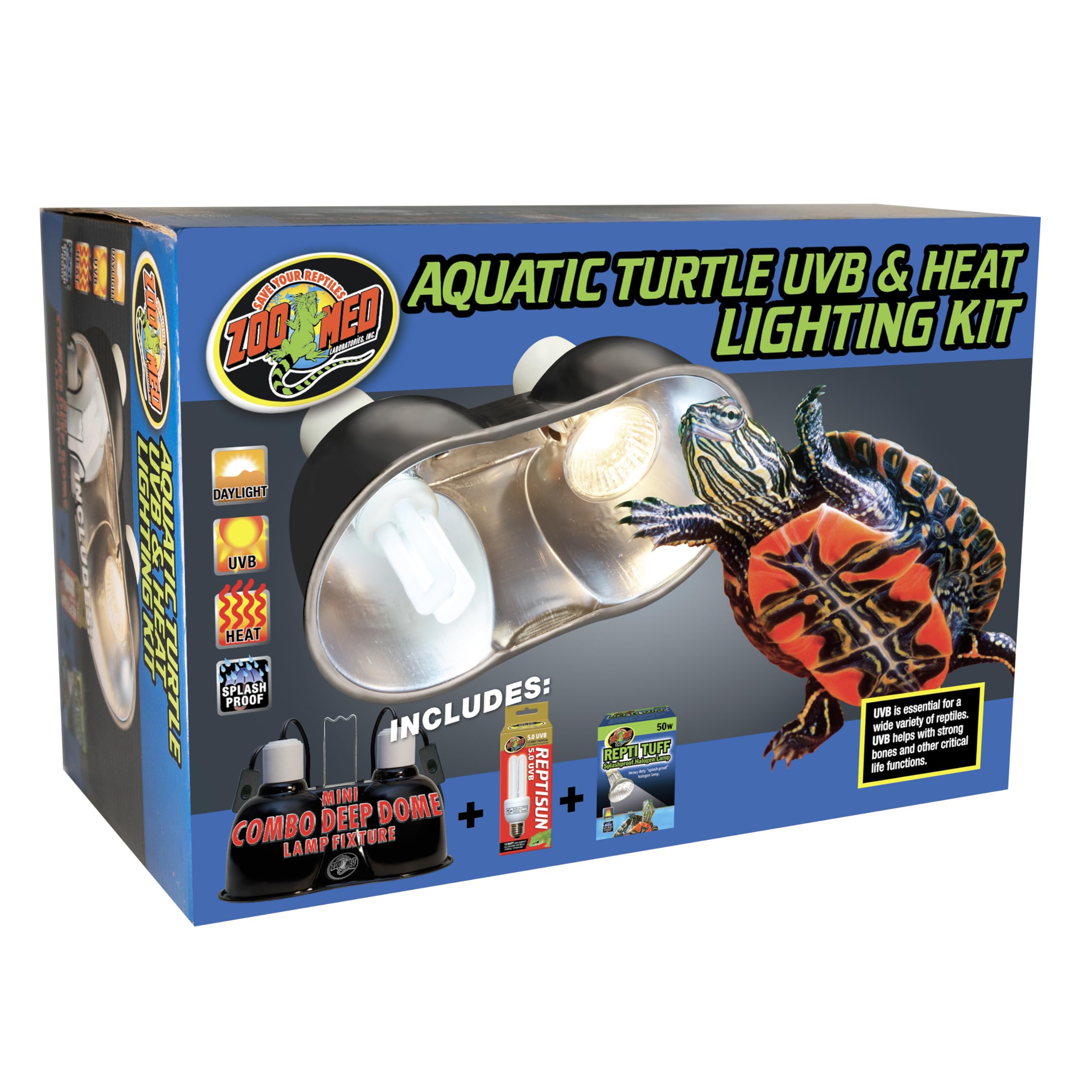 Lámpara Turtle Tuff 50W de Zoo Med, resistente a salpicaduras
