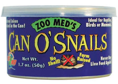 Zoo Med Can O' Snails: 25-30 caracoles por lata, opción enriquecedora para terrarios.
