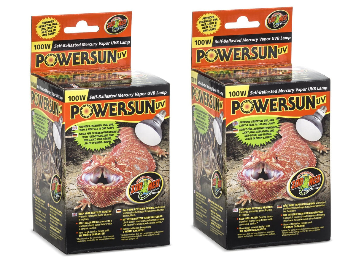 Zoo Med PowerSun UV lámpara-mercurio 100W, ideal para terrarios grandes.