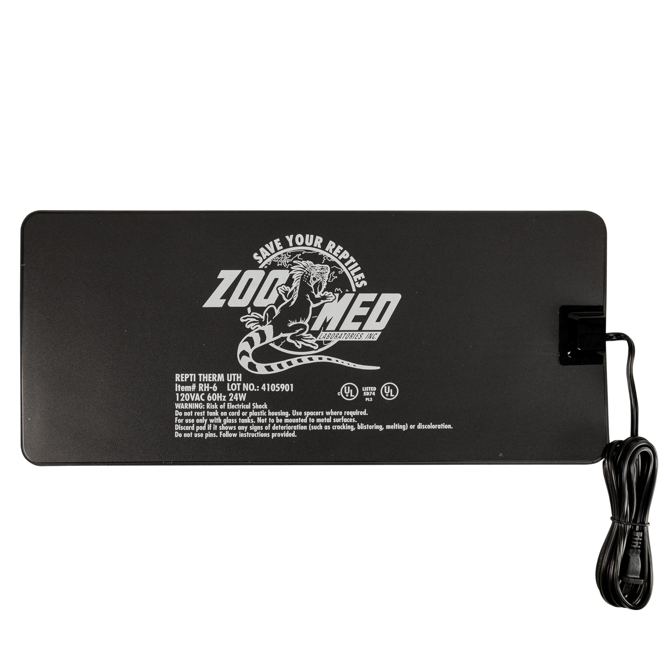 Zoo Med Reptitherm, adherido, transferencia de calor óptima en el tanque.