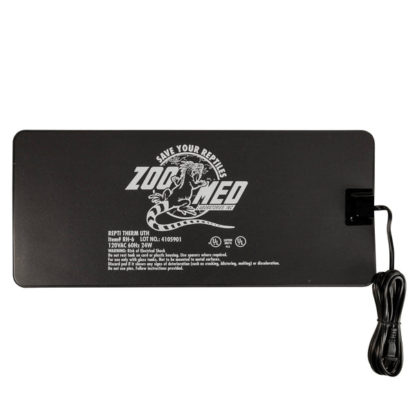 Zoo Med Reptitherm, adherido, transferencia de calor óptima en el tanque.