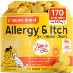 Zoomezen alergia perros: masticables 170 piezas, alivio suave de picazón