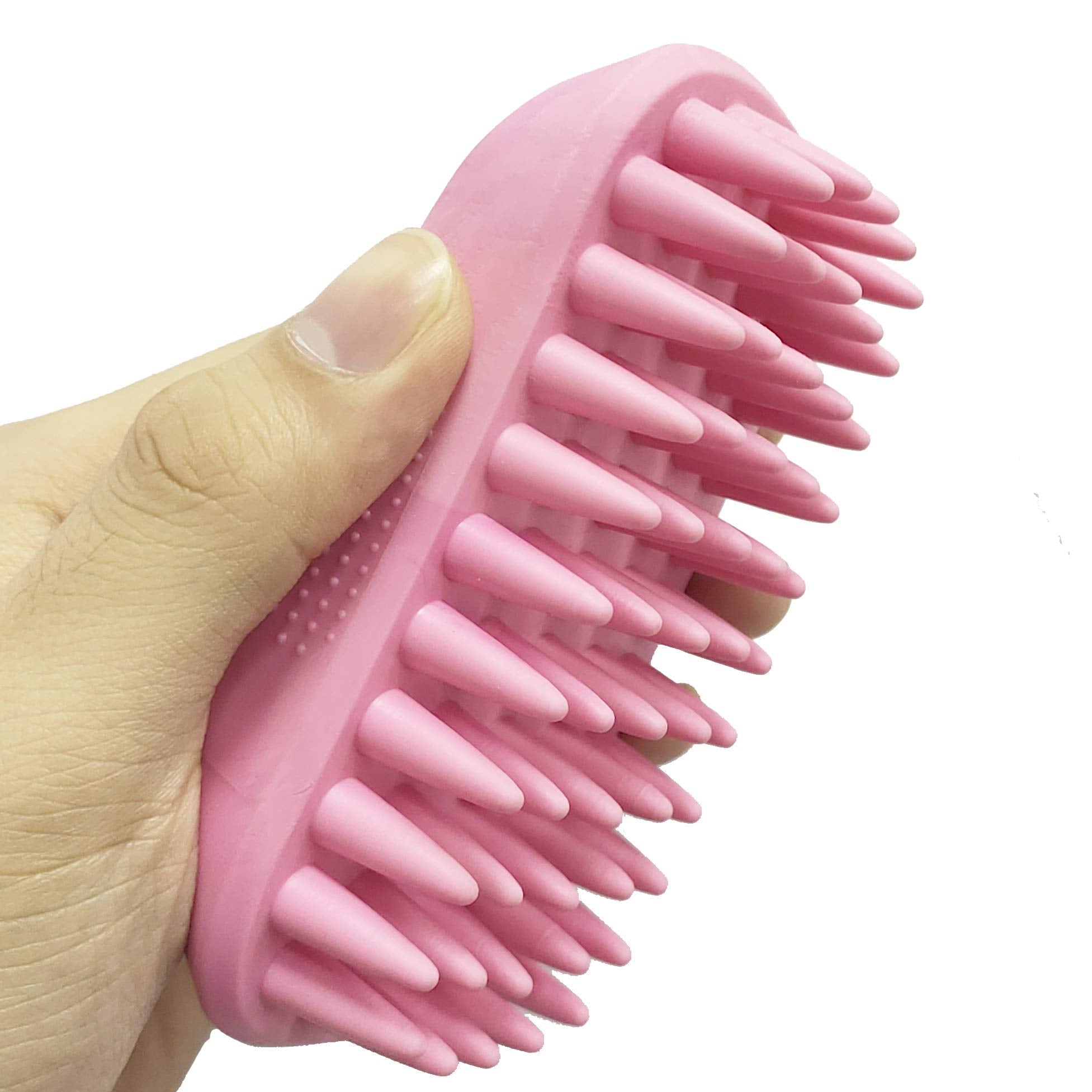 ZOOPOLR cepillo champú silicona para perros, agarre cómodo para baño suave.