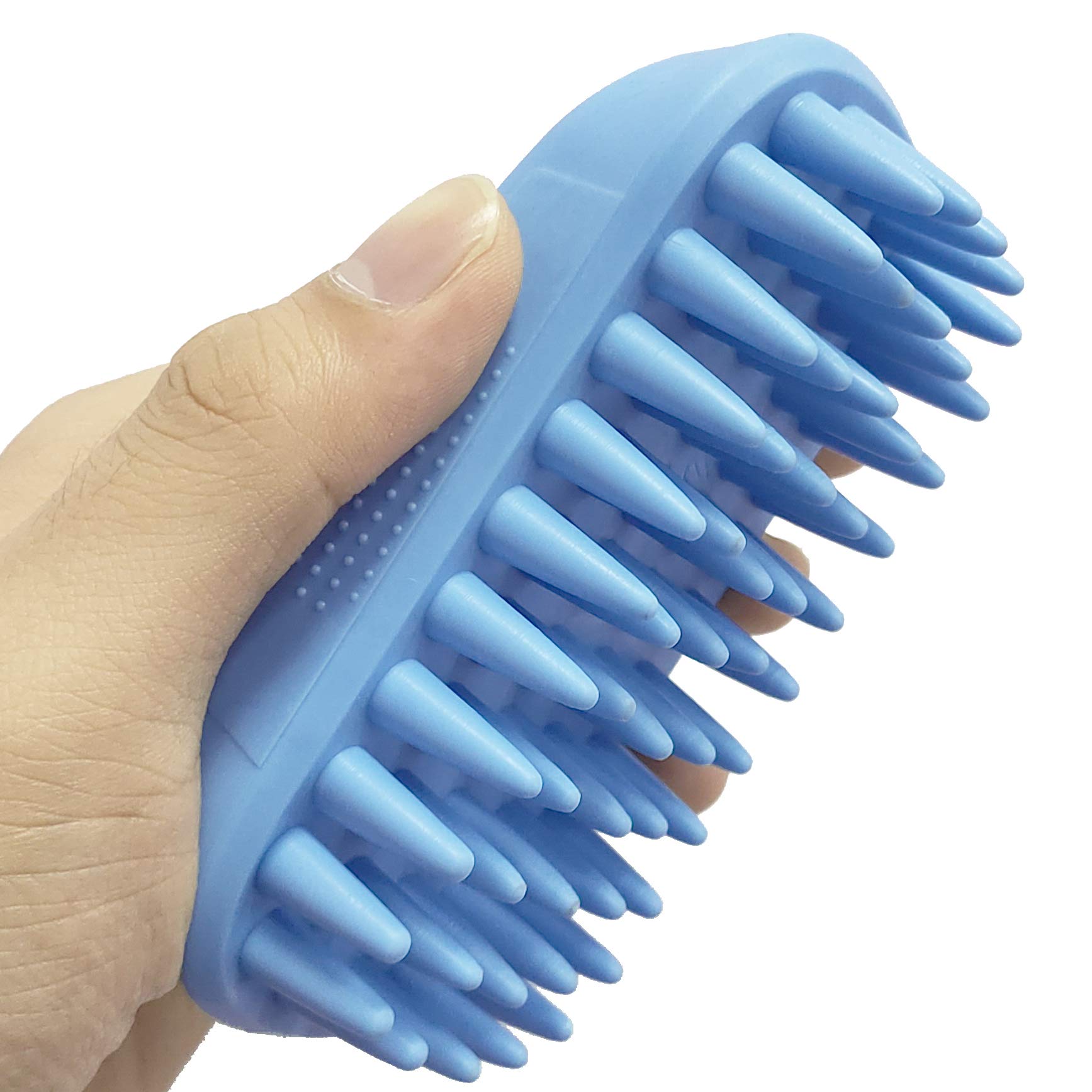 ZOOPOLR cepillo silicona mascotas, masaje suave y desprendimiento de pelos.