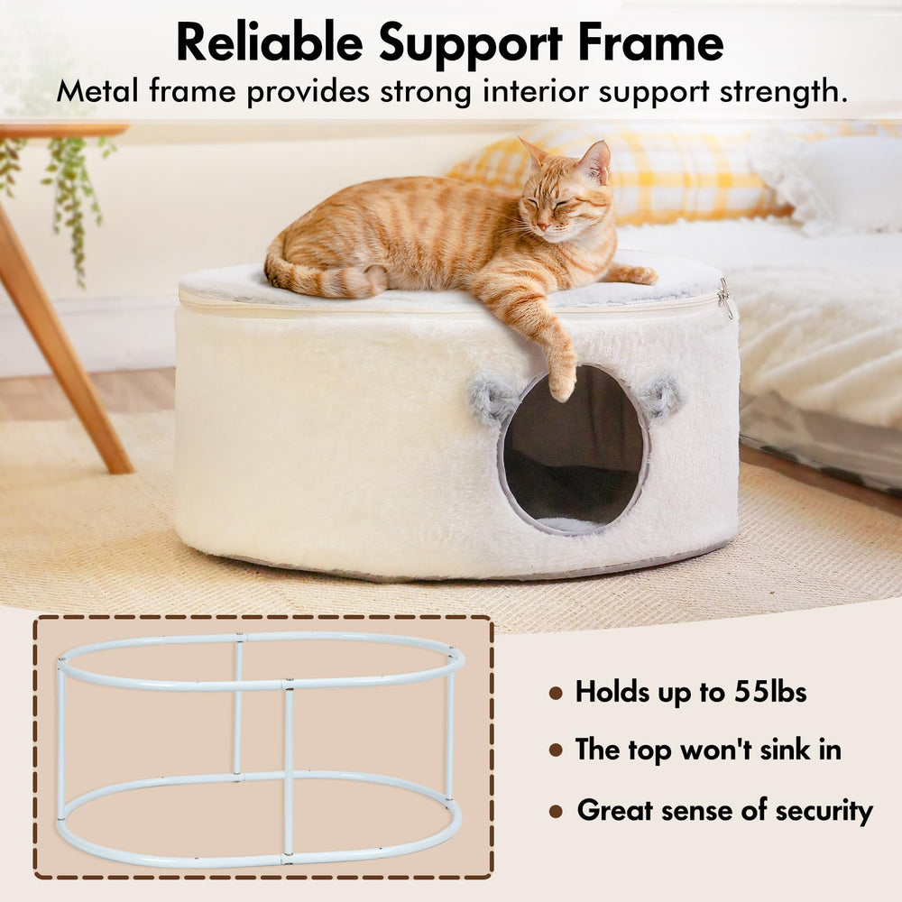 Cama Zoratoo con estructura de metal resistente para gatos de distintas tallas