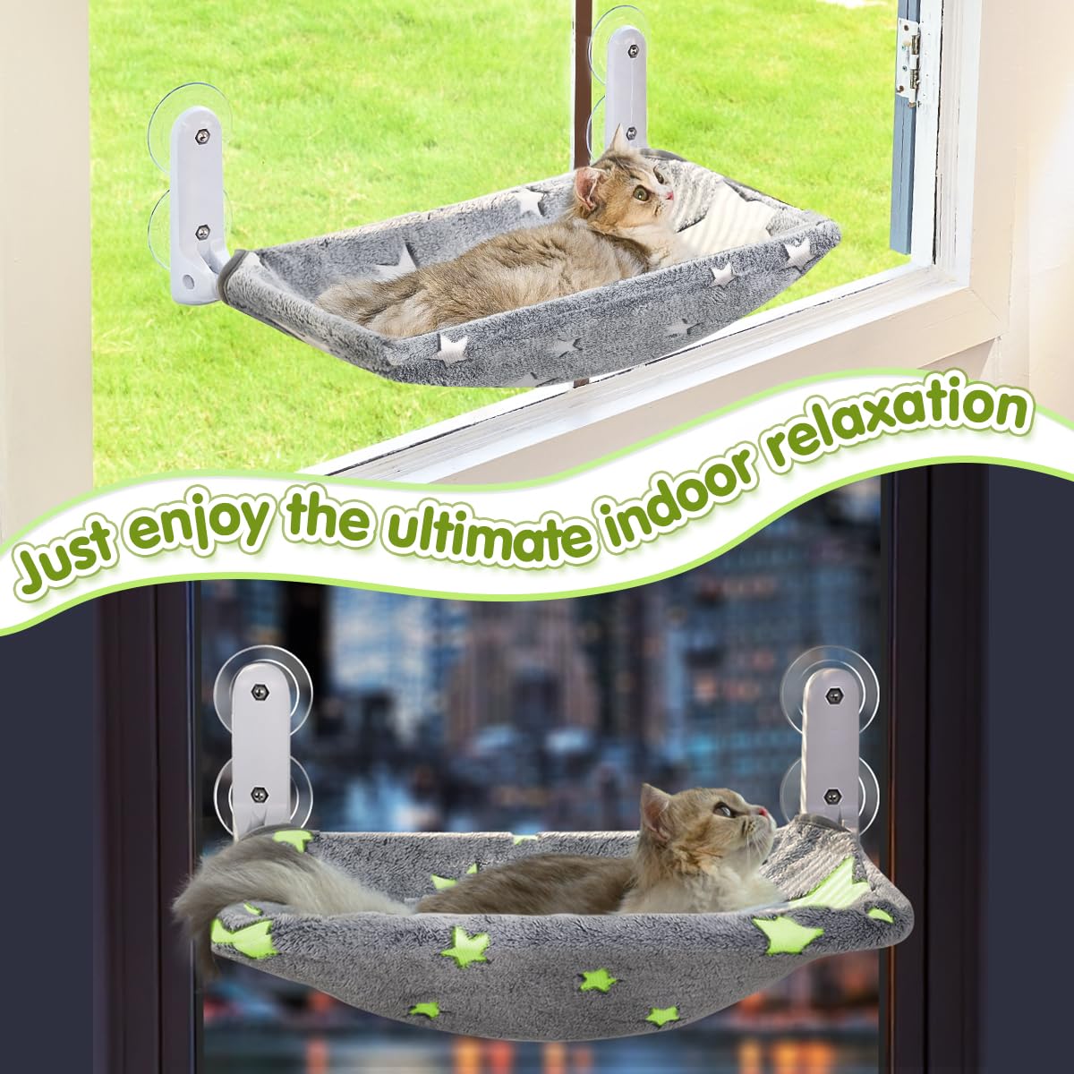 Zoratoo cama-hamaca-ventana uso interior, permite observar el exterior con seguridad