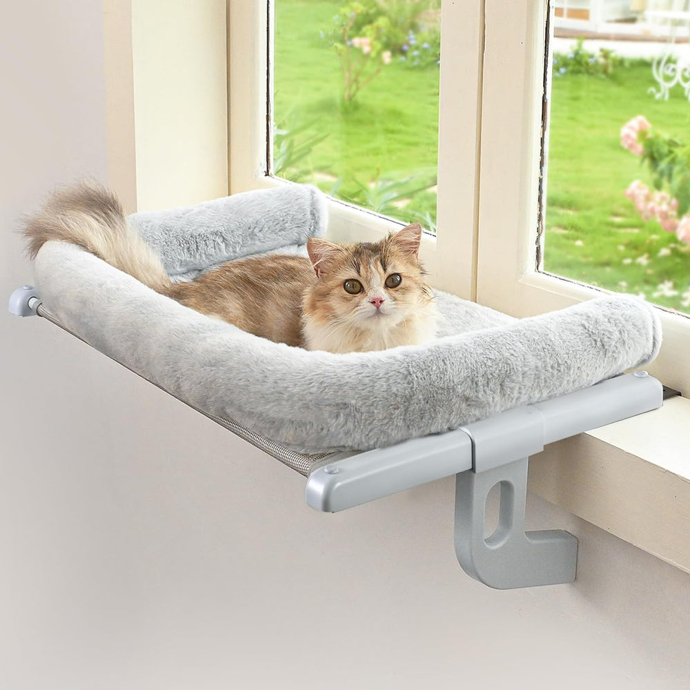 Zoratoo gato-percha-ventana-almohadon-grande: descanso cómodo junto a la luz.