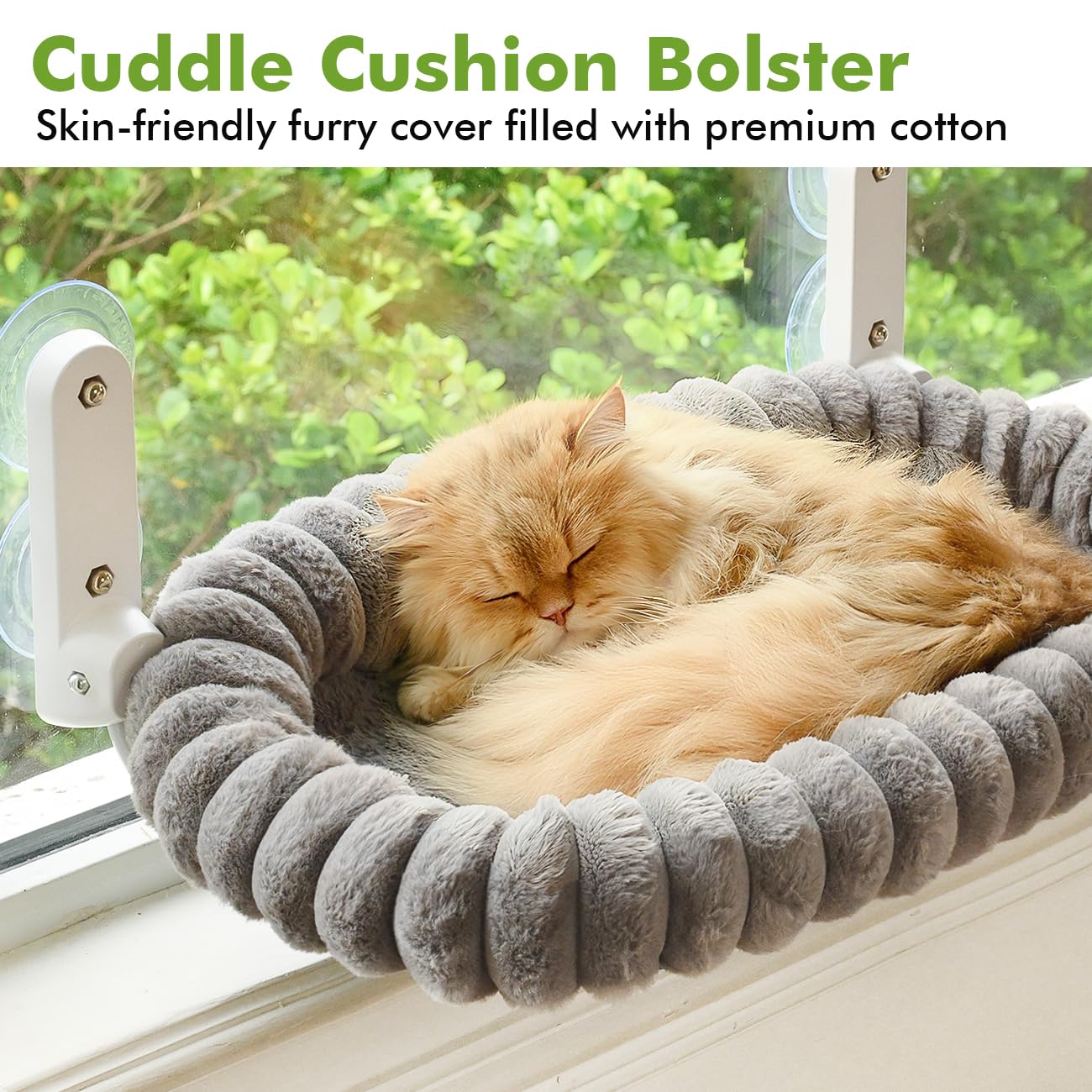 Zoratoo: percha-ventana-gato con capacidad de 40 libras para varios gatos.