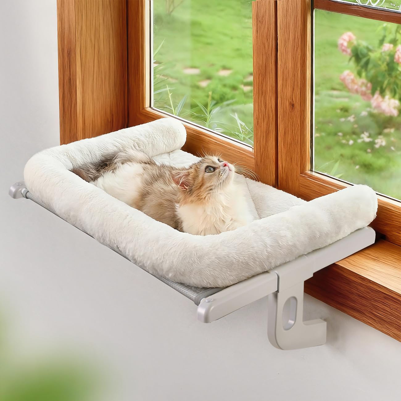 Cama colgante Zoratoo para ventana con cojín grande para siestas