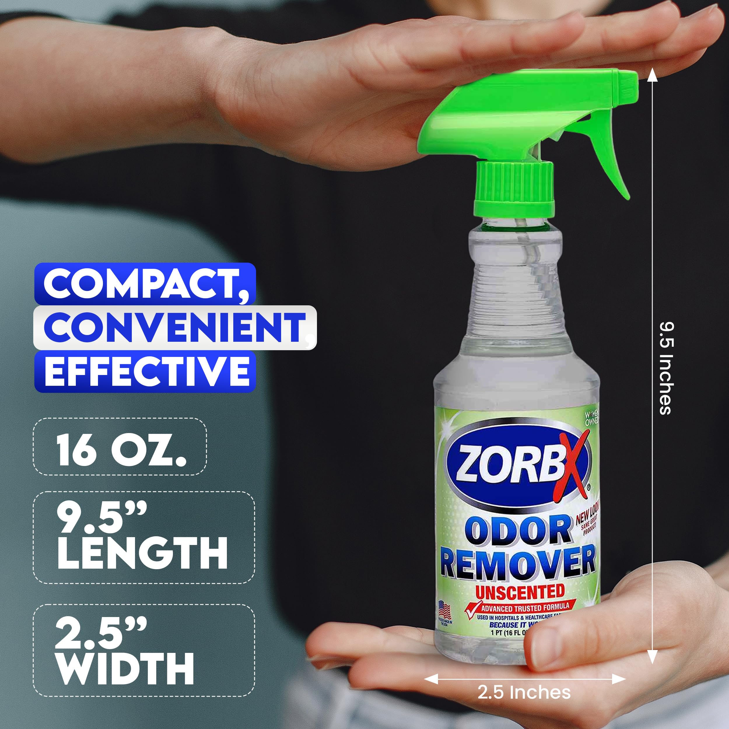 ZORBX eliminador de olores sin fragancia para baños y cocinas
