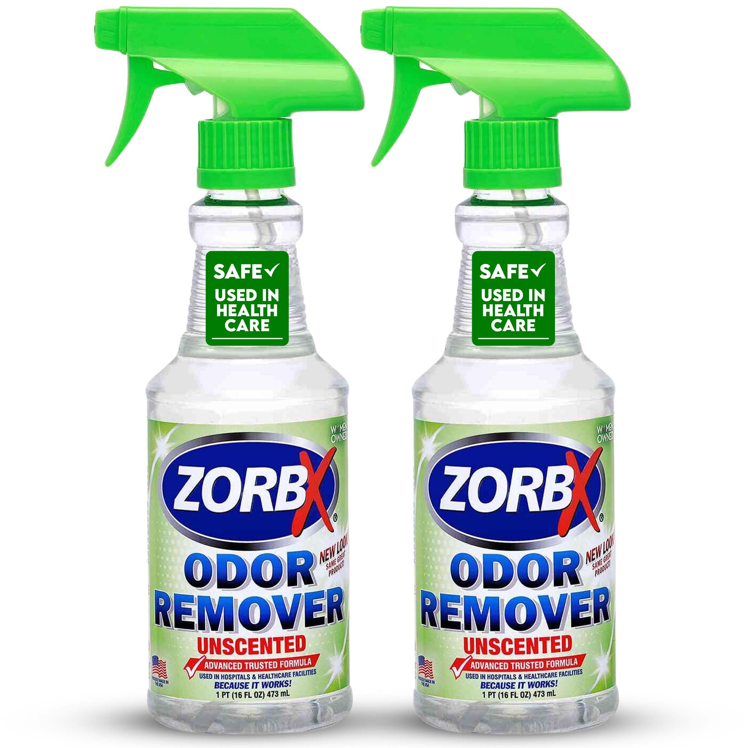 ZORBX eliminador de olores sin fragancia en botella 16 oz para uso rápido en interiores