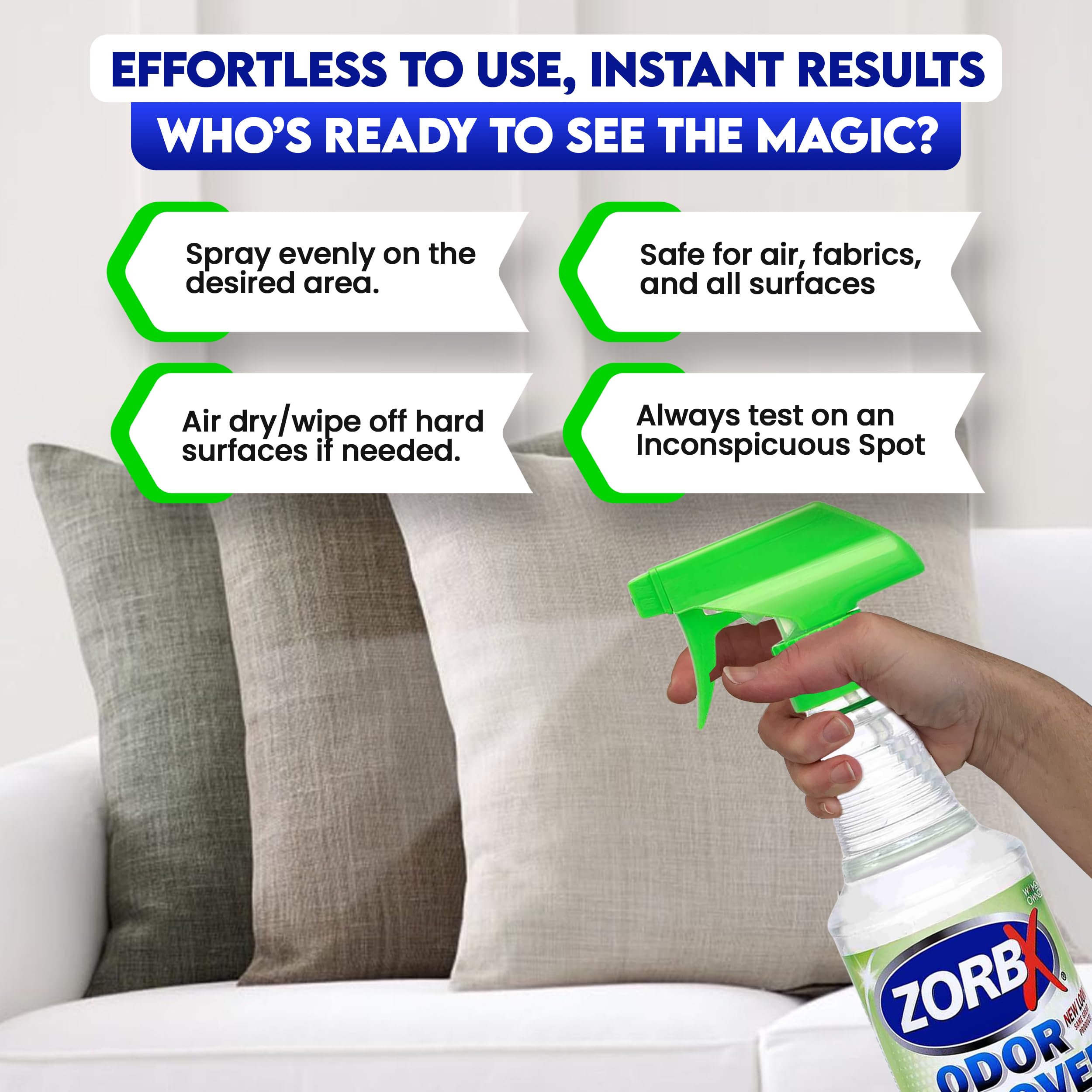 ZORBX eliminador de olores sin fragancia ideal para hospitales y clínicas