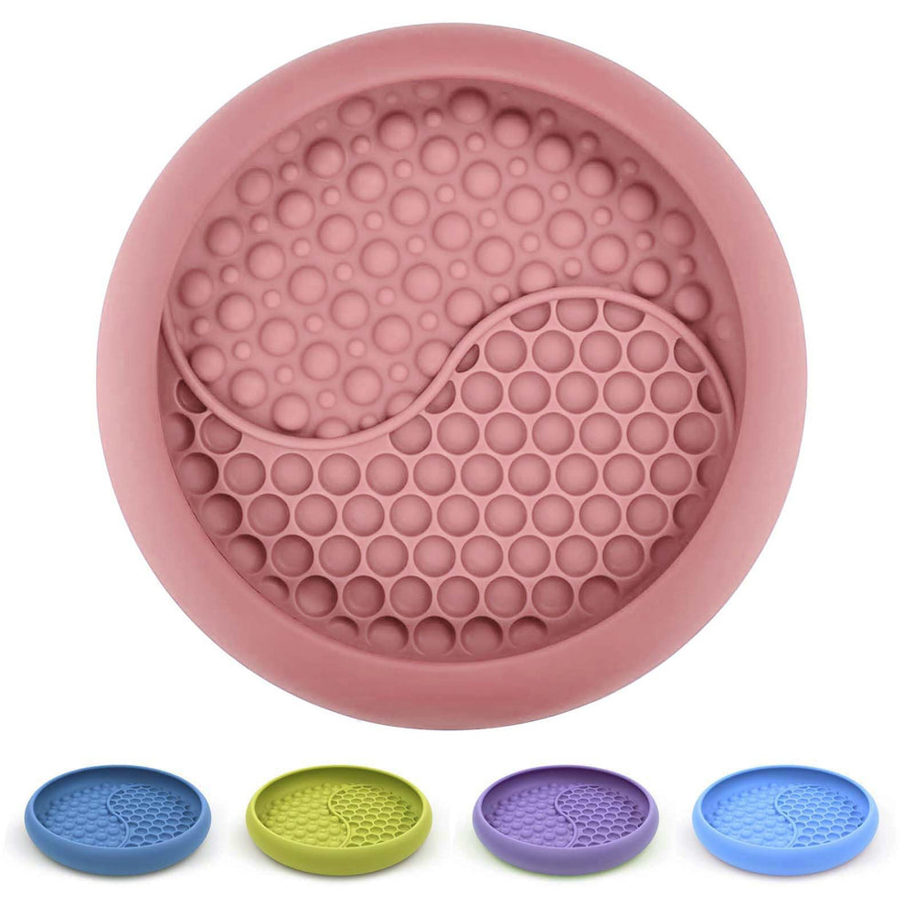 ZOURYNUA cuenco lamer para perros, rosa, grande, ideal para lamido prolongado.