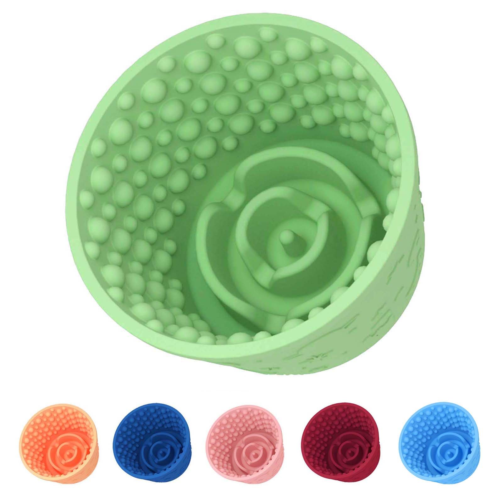 Tazón lento ZOURYNUA con capacidad 12 oz para perros, favorece ingestas pausadas.