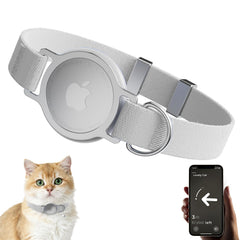 Collar ZOWPET AirTag para gato con diseño integrado que mantiene el AirTag seguro