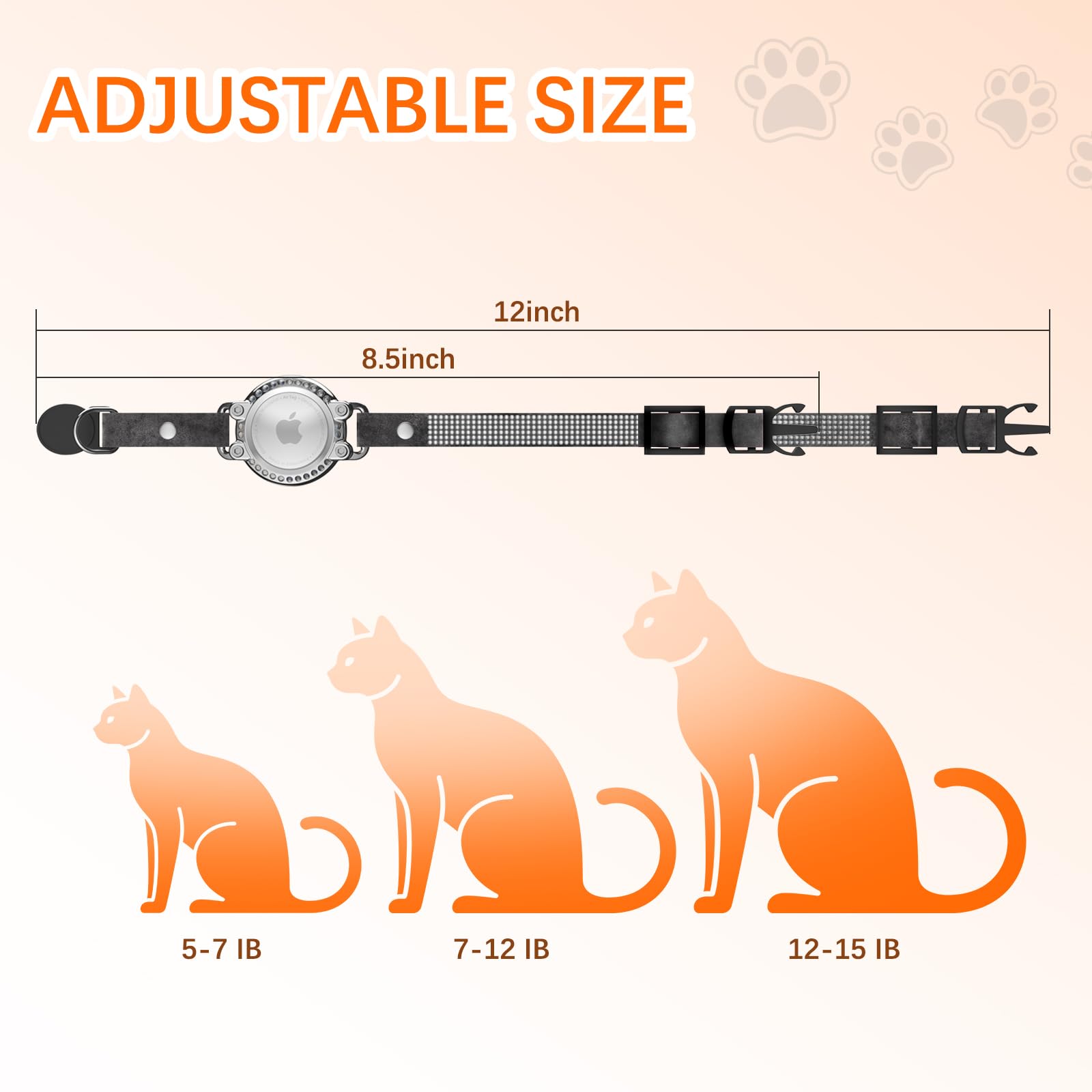 ZOWPET collar con campana para localización y estilo diario.