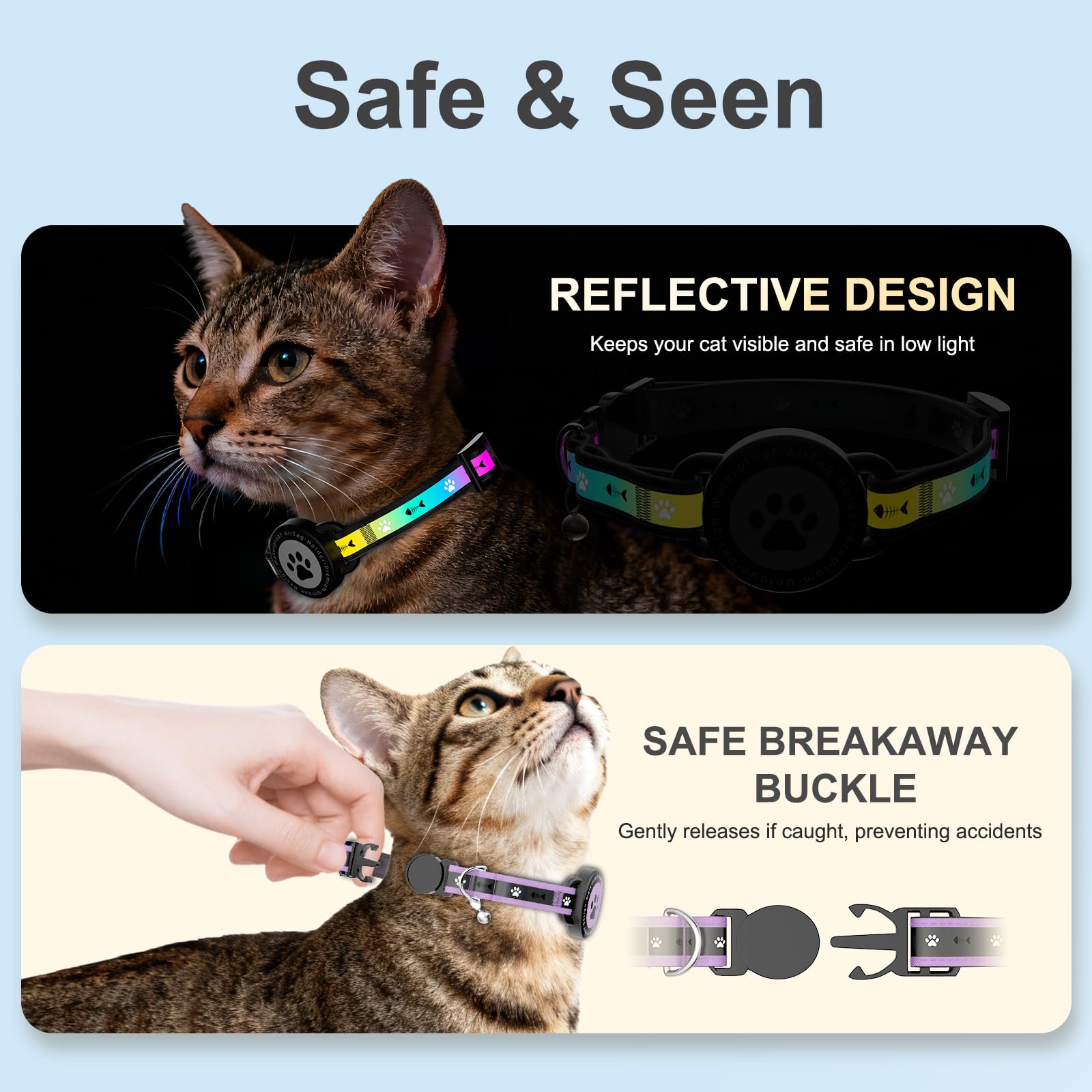 ZOWPET collar acolchado y cómodo, confort diario para tu gato