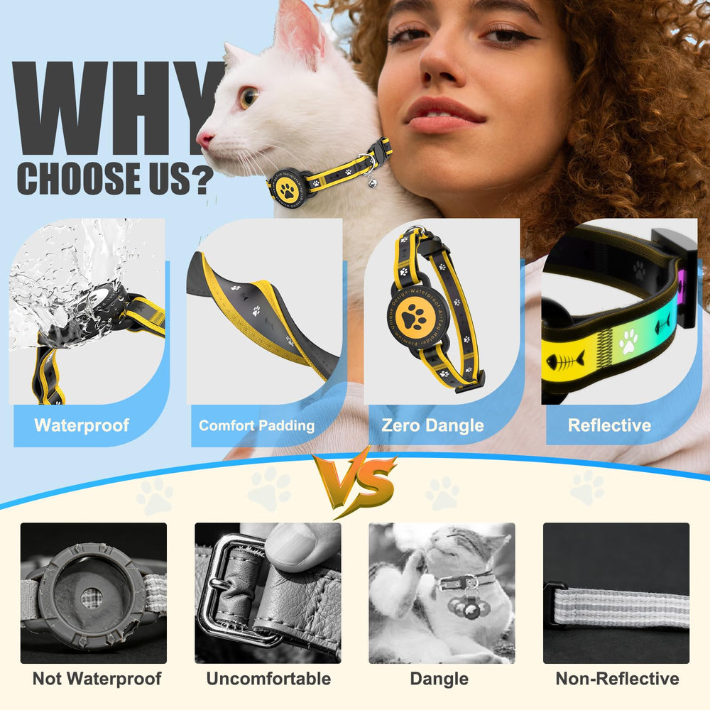 Collar ZOWPET duradero con acolchado suave, comodidad diaria para el gato
