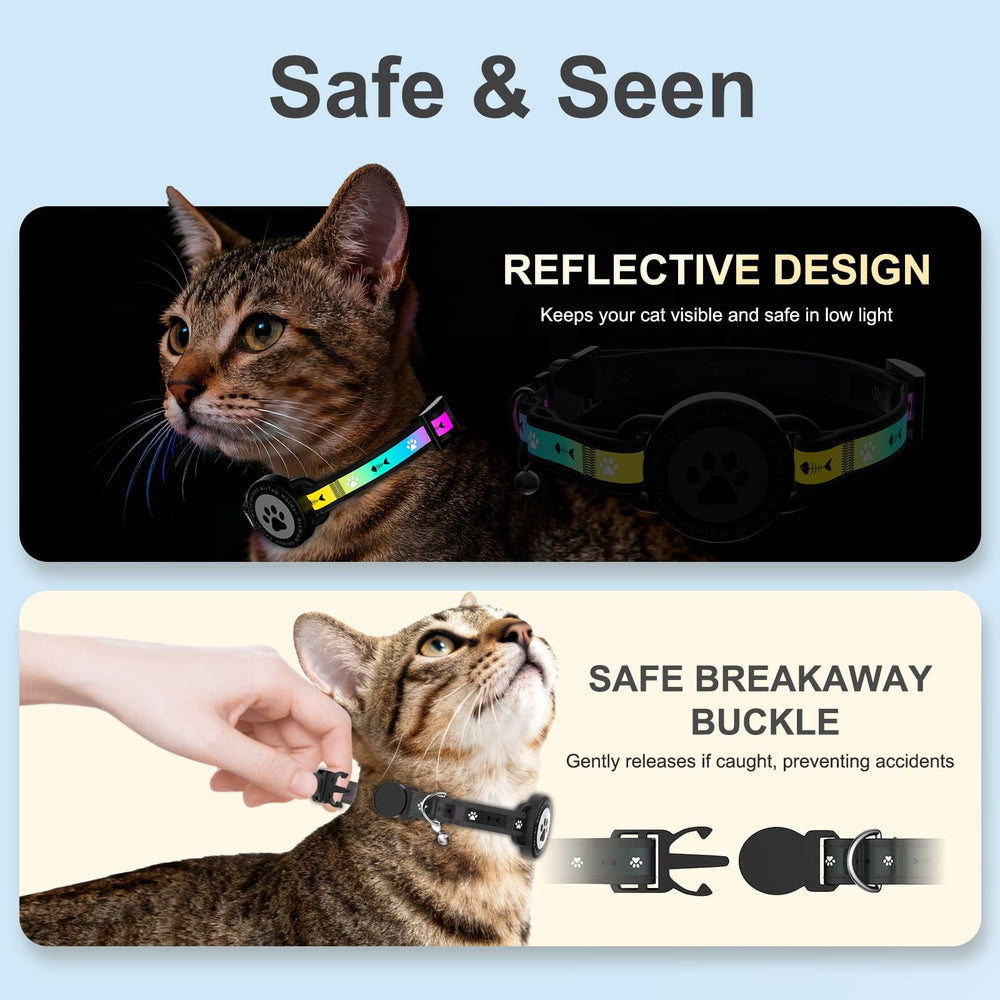 ZOWPET collar reflectante con banda para mayor visibilidad nocturna.