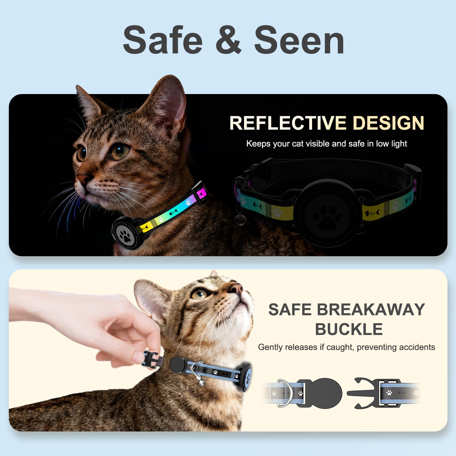 Reflectividad nocturna para encontrar la mascota rápidamente, collar ZOWPET.