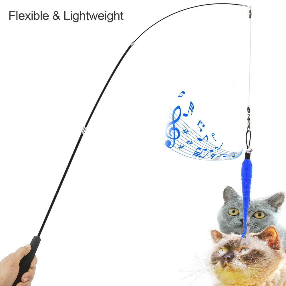 Pez pequeño colgante ZPH para interacción y diversión felina.