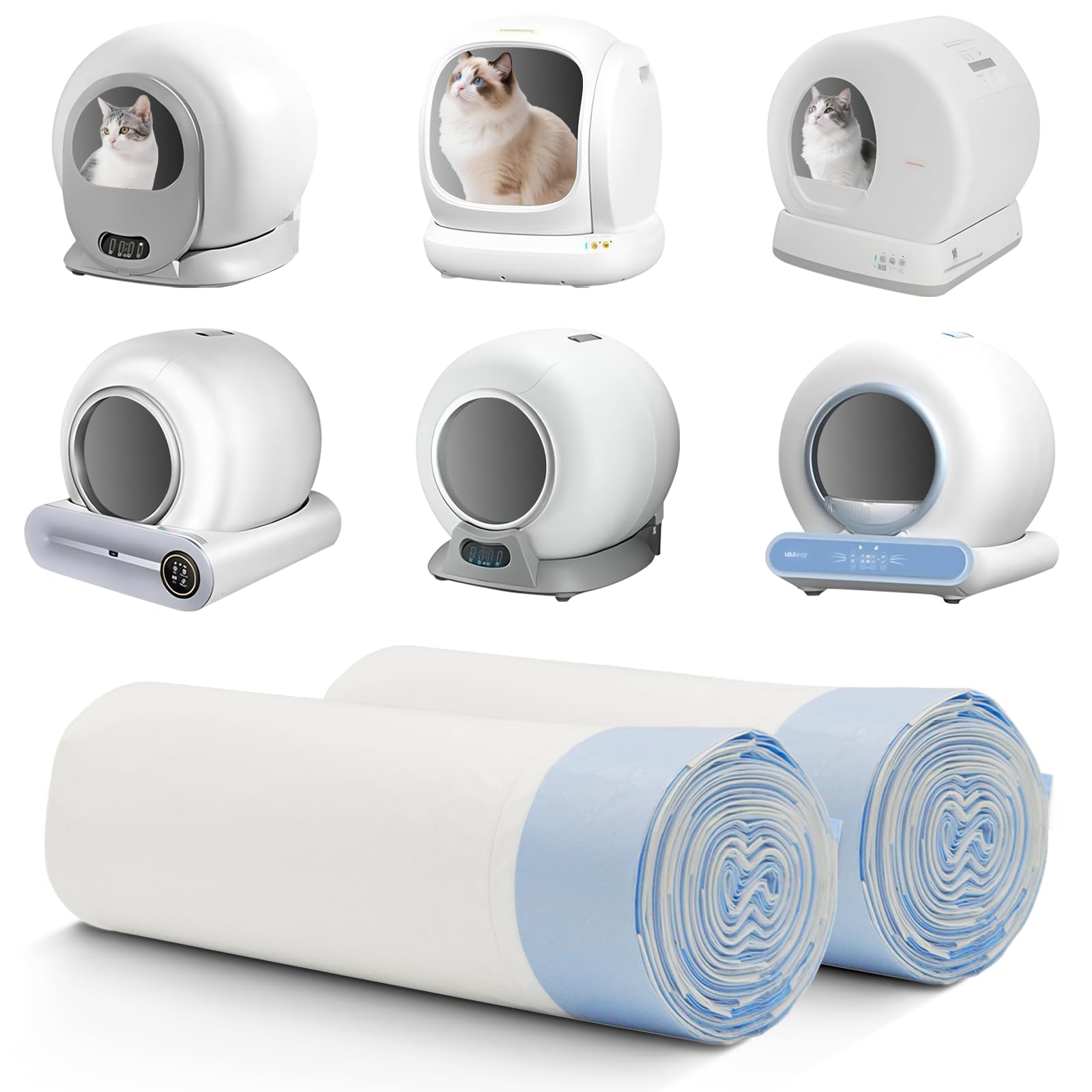 Bolsas ZPSOX para caja de arena automática, 19,6 x 18 pulgadas, gran capacidad para cambios limpios.