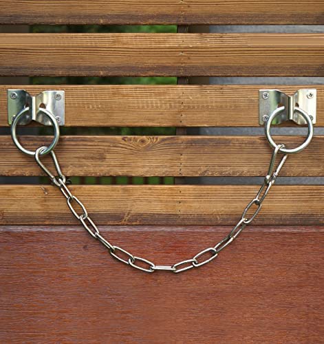 ZRruowin paquete de dos cadenas para puertas, uso en jardín.