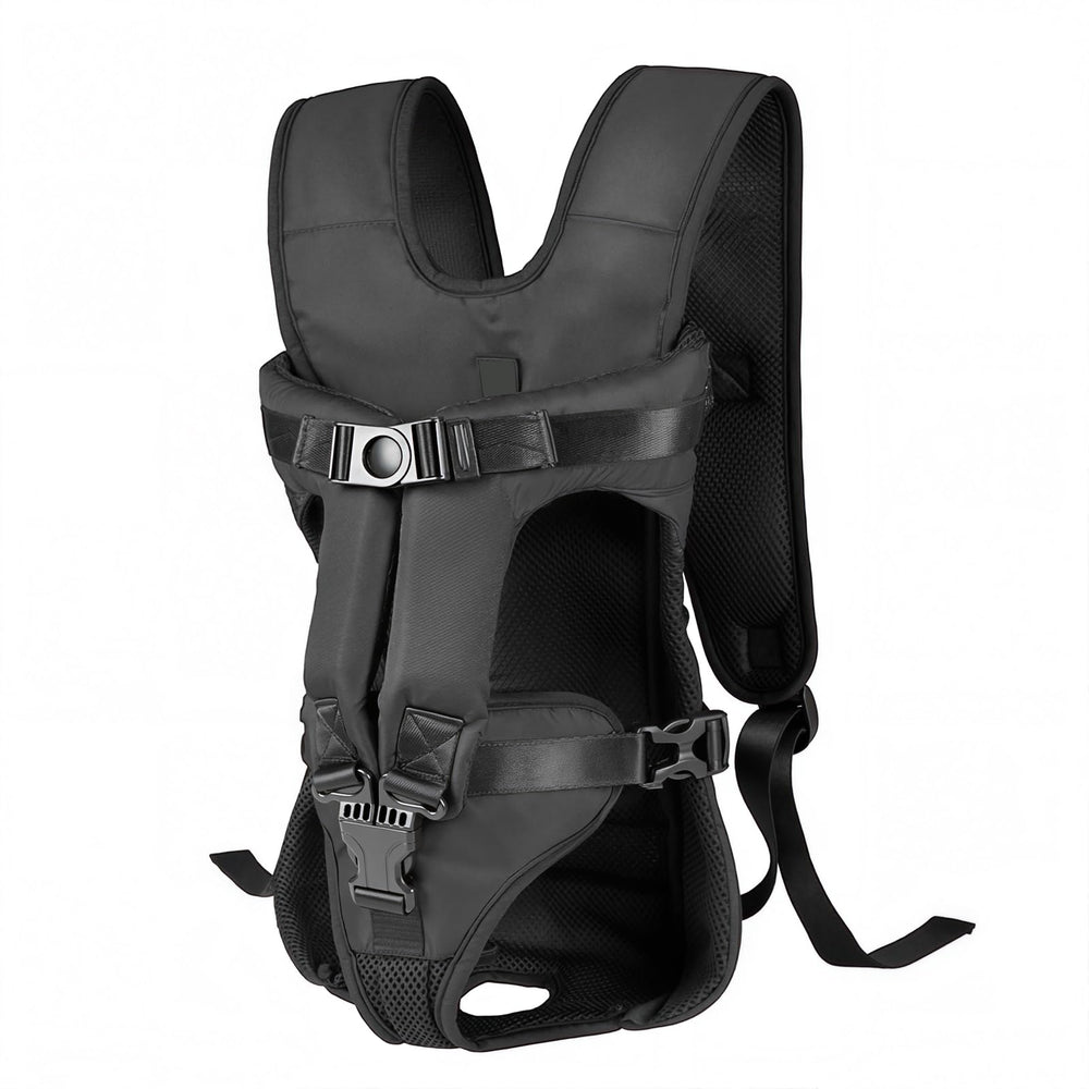 ZTVA canguro-perro-mochila-frente-negra facilita paseos cómodos
