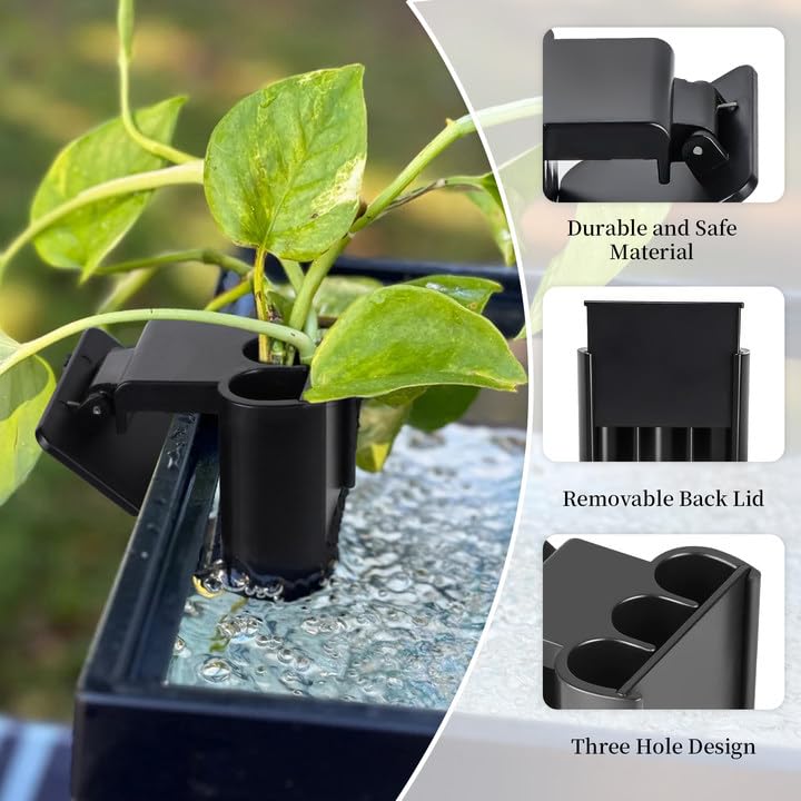 Ztzfacai dos-pack tres agujeros, planta acuario, permite colocar varias plantas.