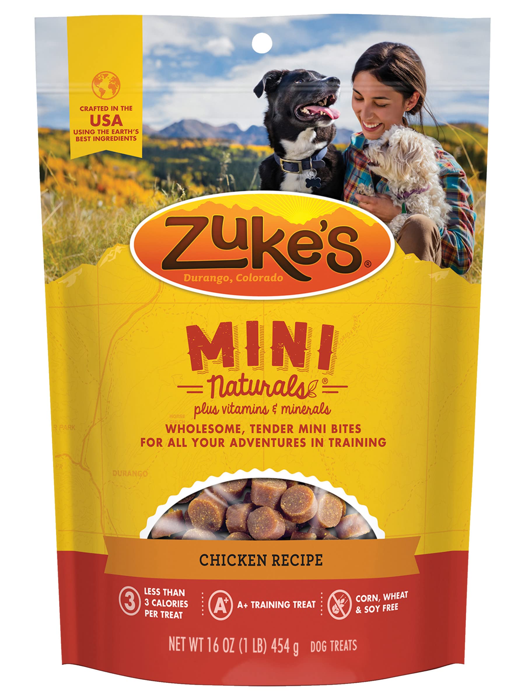 Golosina blanda de Zuke’s Mini Naturales para entrenamiento suave.