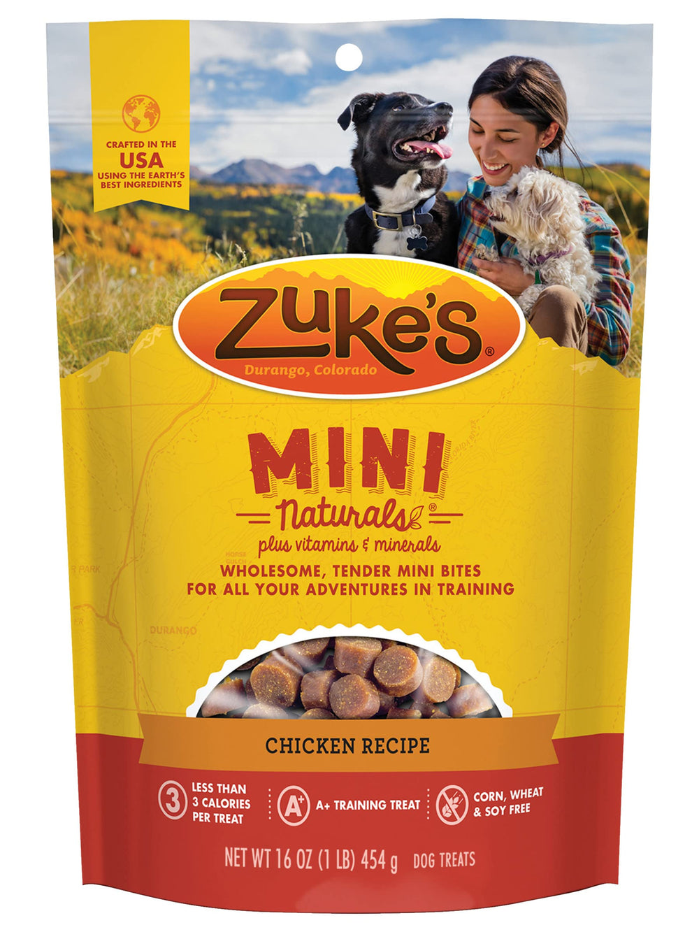 Golosina blanda de Zuke’s Mini Naturales para entrenamiento suave.