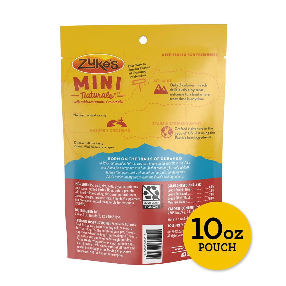 Sin maíz, trigo ni soja en Zuke’s Mini Naturals.