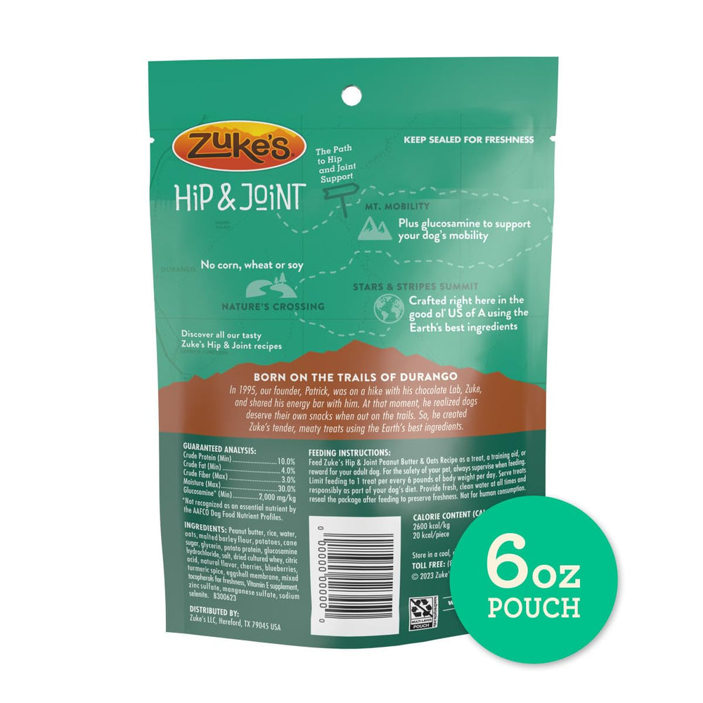 Zuke's Hip and Joint, ideal para entrenamiento y recompensas durante paseos.