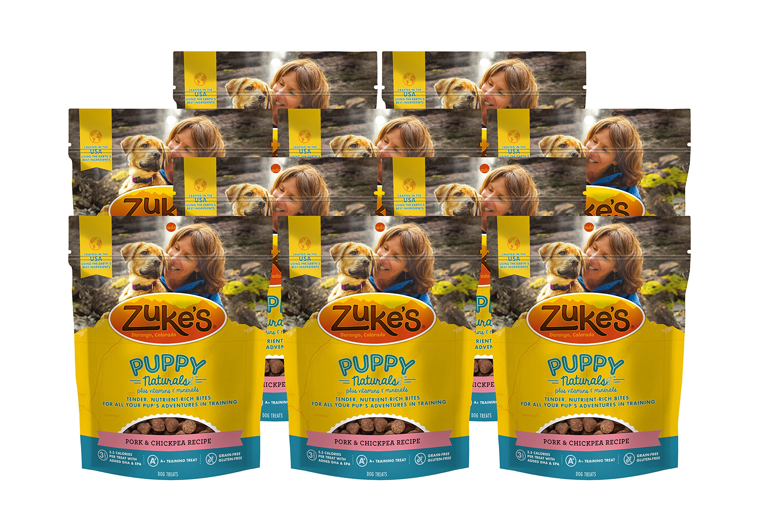 Zukes Puppy Naturals bolsa cierre hermético para entrenamiento en viaje