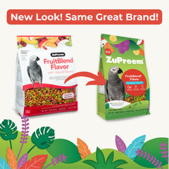 ZuPreem FruitBlend paquetes dobles, opción de dieta diaria para aves.