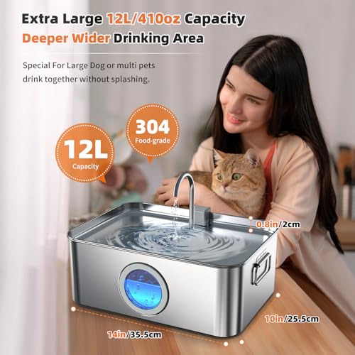 Zuqqony bebedero con indicador luminoso que avisa cuándo rellenar.