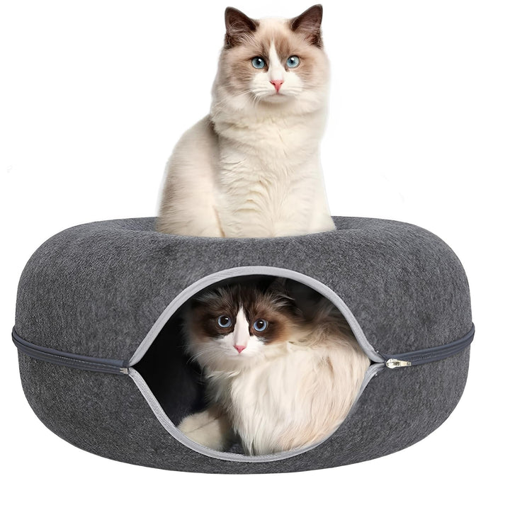 ZVGV cama túnel para gatos 24 pulgadas, interior espacioso para descanso.