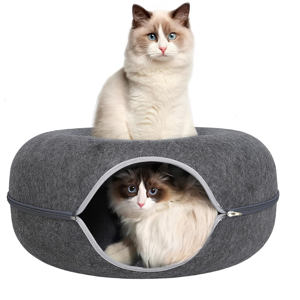 ZVGV cama túnel para gatos 24 pulgadas, interior espacioso para descanso.