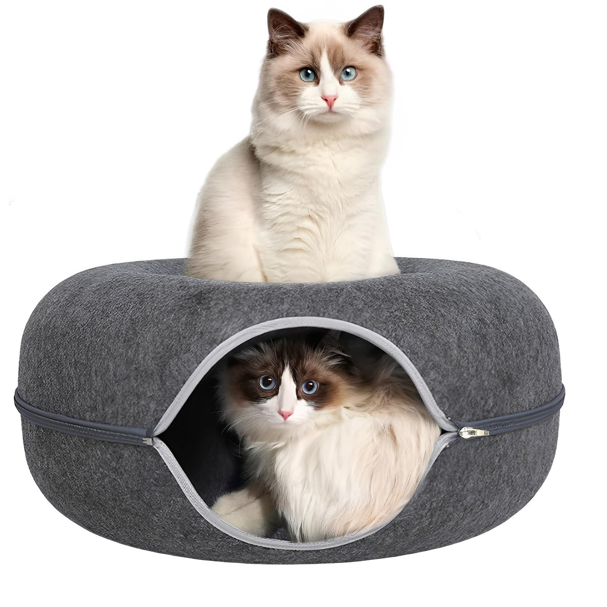 ZVGV cama túnel para gatos 24 pulgadas, interior espacioso para descanso.