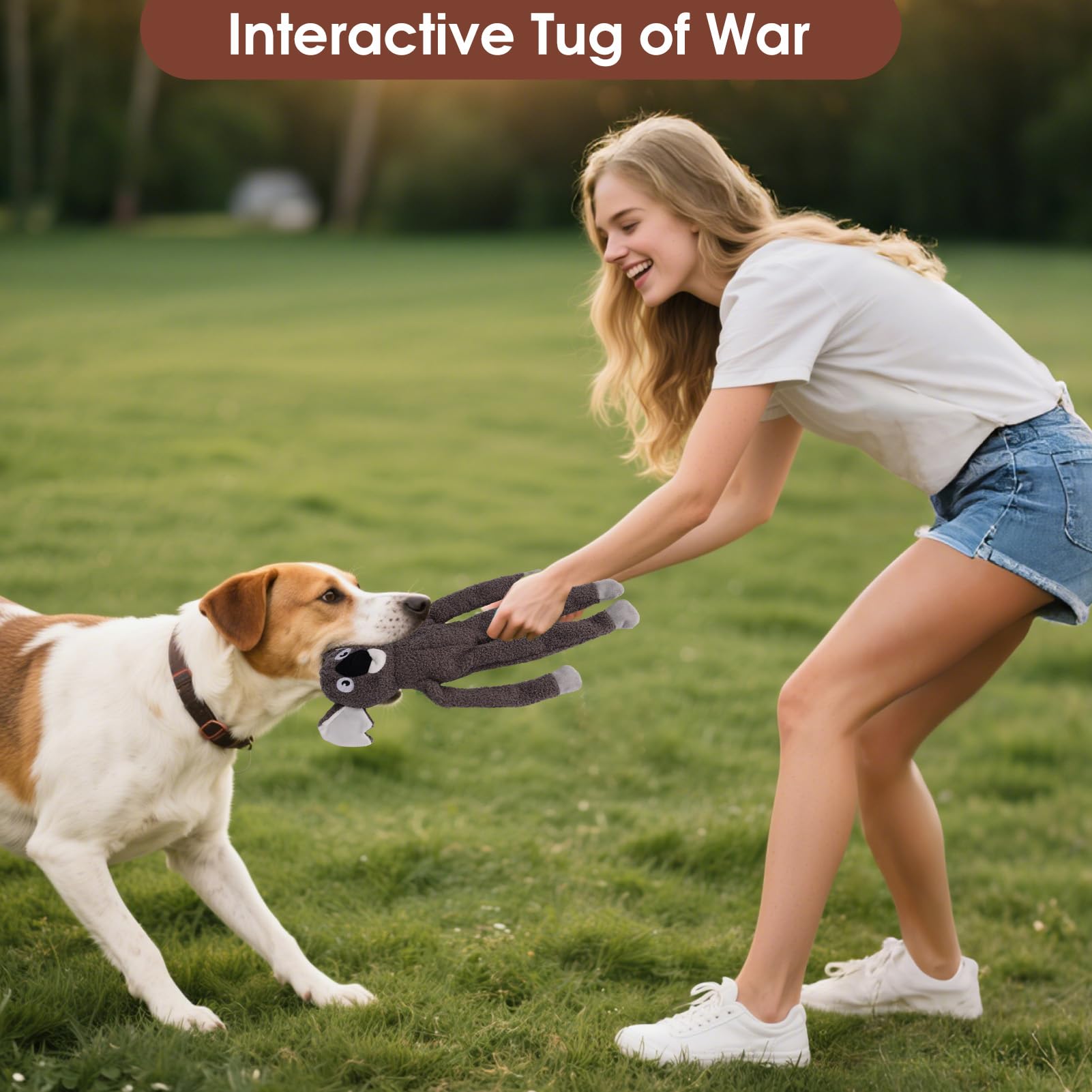 ZYBDP Juguetes interactivos para perros de tallas medias y grandes.