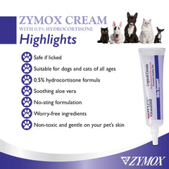 Aplicación de Zymox en piel irritada de una mascota.