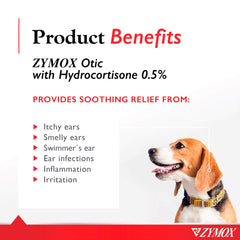 ZYMOX aplicación en la oreja sin necesidad de limpieza previa.