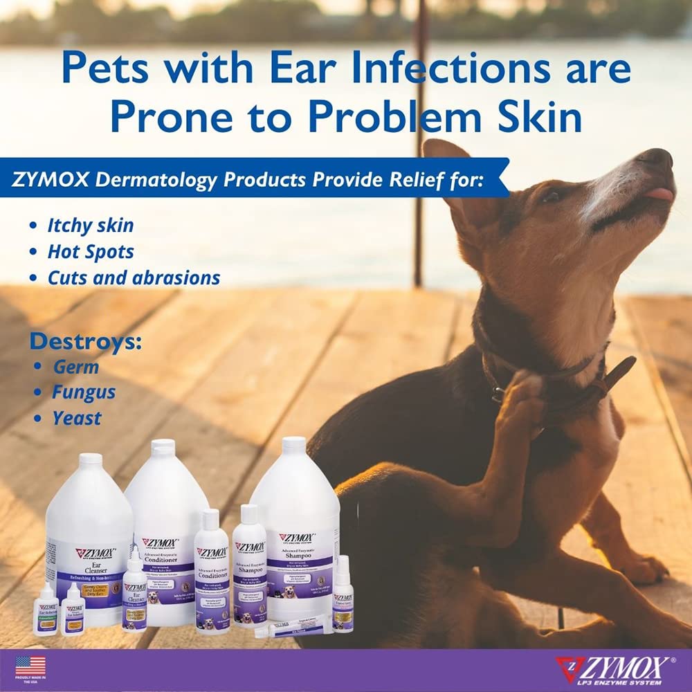 ZYMOX Condicionador Enzimático, cuidado diario del pelaje y piel, fácil de usar.