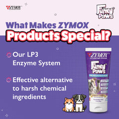 Zymox Funky Paws protege pliegues de la piel para perros y gatos.