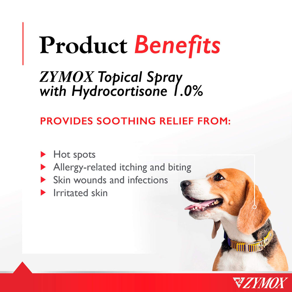 Zymox Topical Hot Spot Spray para gatos, uso directo sin limpieza previa