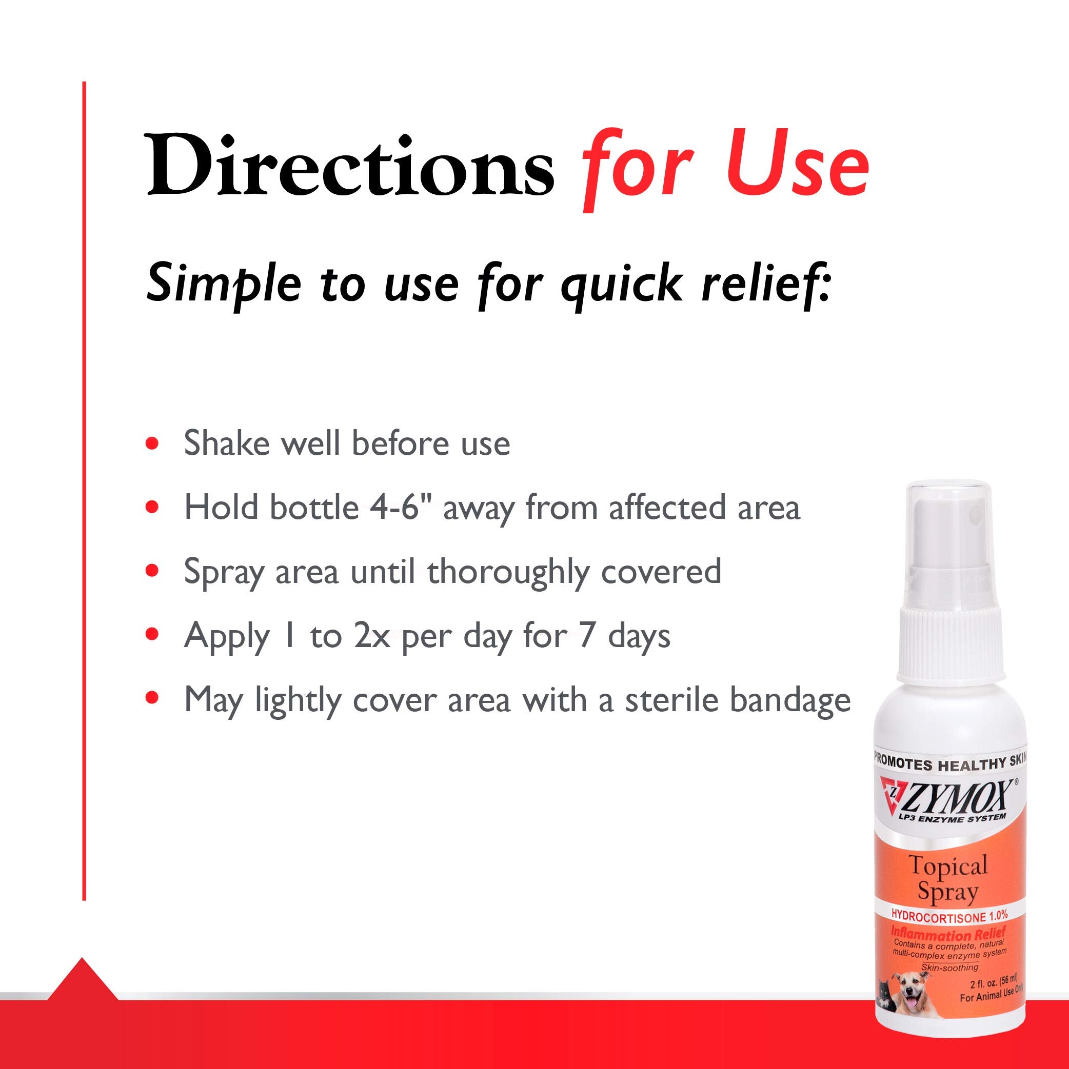 Zymox Topical Hot Spot Spray promueve piel saludable con uso suave diario