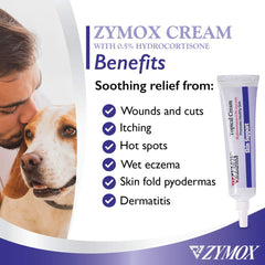 Foto de tubo Zymox crema topica de 1 oz para uso cómodo.