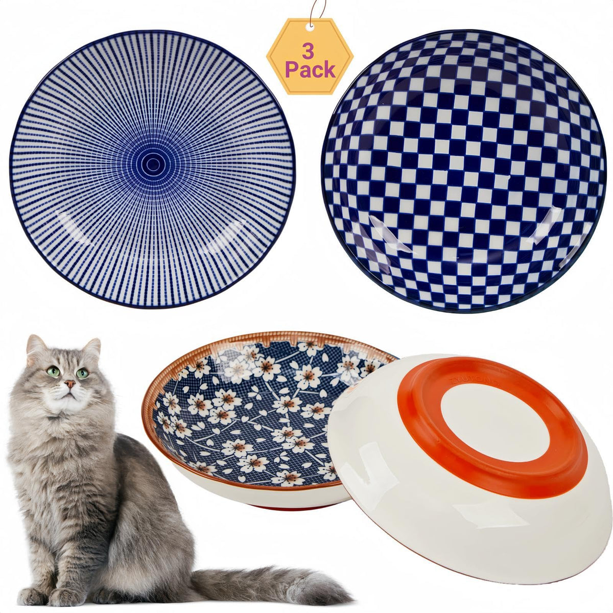 ZYUTONG cuenco antideslizante para gatos con base de silicona, estabilidad en cada comida