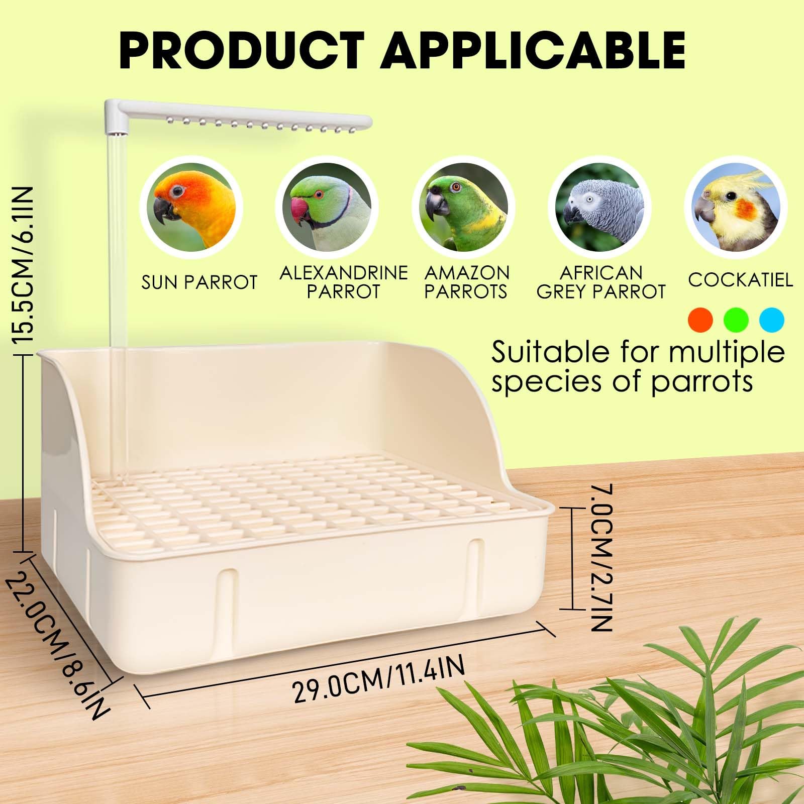 ZZBUY: 2 en 1 juguete y herramienta de limpieza para aves, entretenimiento y higiene